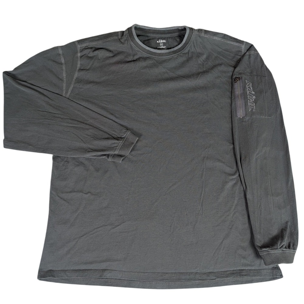 Kuhl Long Sleeve Shirt Mens XXL Gray Wildfibre Organic Cotton Pocket Excellent
